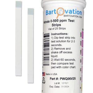 Nitrate 0-500 ppm Test Strip [Vial of 25 Strips]