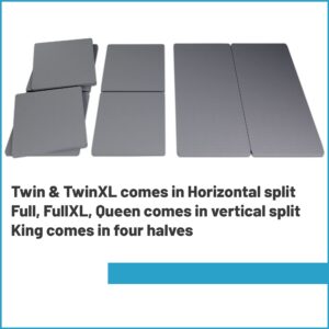 Treaton,1.5-Inch Split Fully Assembled Bunkie Board for Mattress/Bed Support, King, Grey