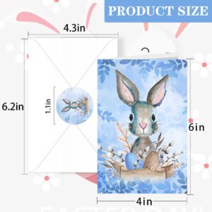 BINBE 12 Pcs Easter Cards,12 Designs Assorted Easter Greeting Cards with Envelopes for All Occasions, Birthday, Sympathy, Thanks Cards (Easter)