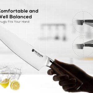 BRODARK Chef Knife Set Professional 6-Pieces Kitchen Knife, Ultra Sharp German Stainless Steel Cooking Knife Set, Ergonomic Handle Full Tang Forged Gift with Premium Box