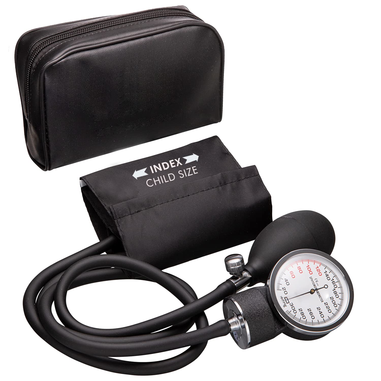 NOVAMEDIC Professional Black Pediatric Size Blood Pressure Machine, 7.2”-10.5", Aneroid Sphygmomanometer Medical Supplies, Manual Emergency BP Monitor for High Blood Pressure with Carrying Case