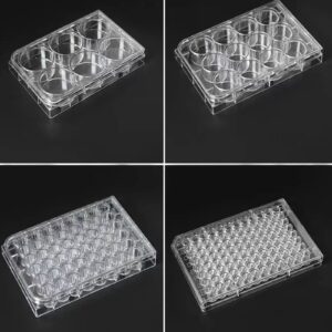 6 Well Culture Plate - Culture Plate 6 Well - with Lid, Flat Bottom, Individual Pack (Pack of 10)