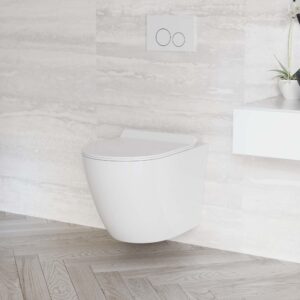 St. Tropez Wall Hung Toilet Bundle, Glossy White