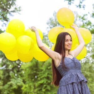 Graduation Party Decorations Purple Yellow/Purple Yellow Balloons Purple Graduation Decorations 2024 NYU/Mardi Gras Party/Purple Yellow Gold Birthday Party Decoration Balloons of 20pcs