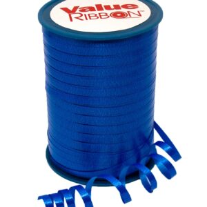 Value Ribbon Crimped 3/16" X 500 YD Birthday Decorations Curling Ribbon for Gift Wrapping, Royal Blue Ribbons for Crafts, Art Supplies and Birthday Gifts for Women and Men