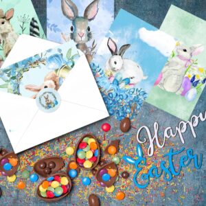 BINBE 12 Pcs Easter Cards,12 Designs Assorted Easter Greeting Cards with Envelopes for All Occasions, Birthday, Sympathy, Thanks Cards (Easter)