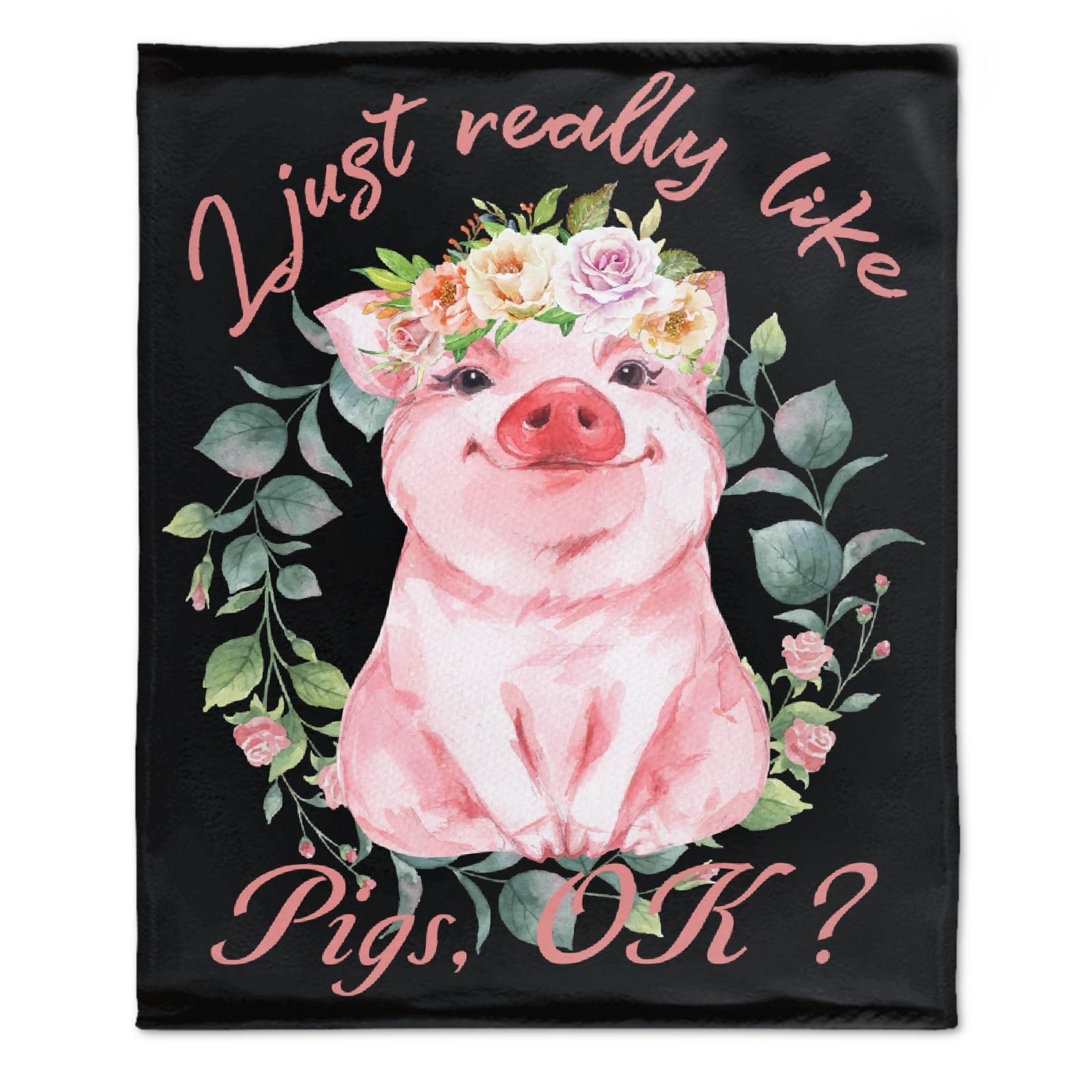 Pig Blanket, I Just Really Like Pigs Blanket, Gift for Pigs Lovers Girl Boy Women, Cozy Soft Plush Lightweight Animal Lover Throw for Sofa,Bed and Living Room for Gift 50x60 Inch for Teens