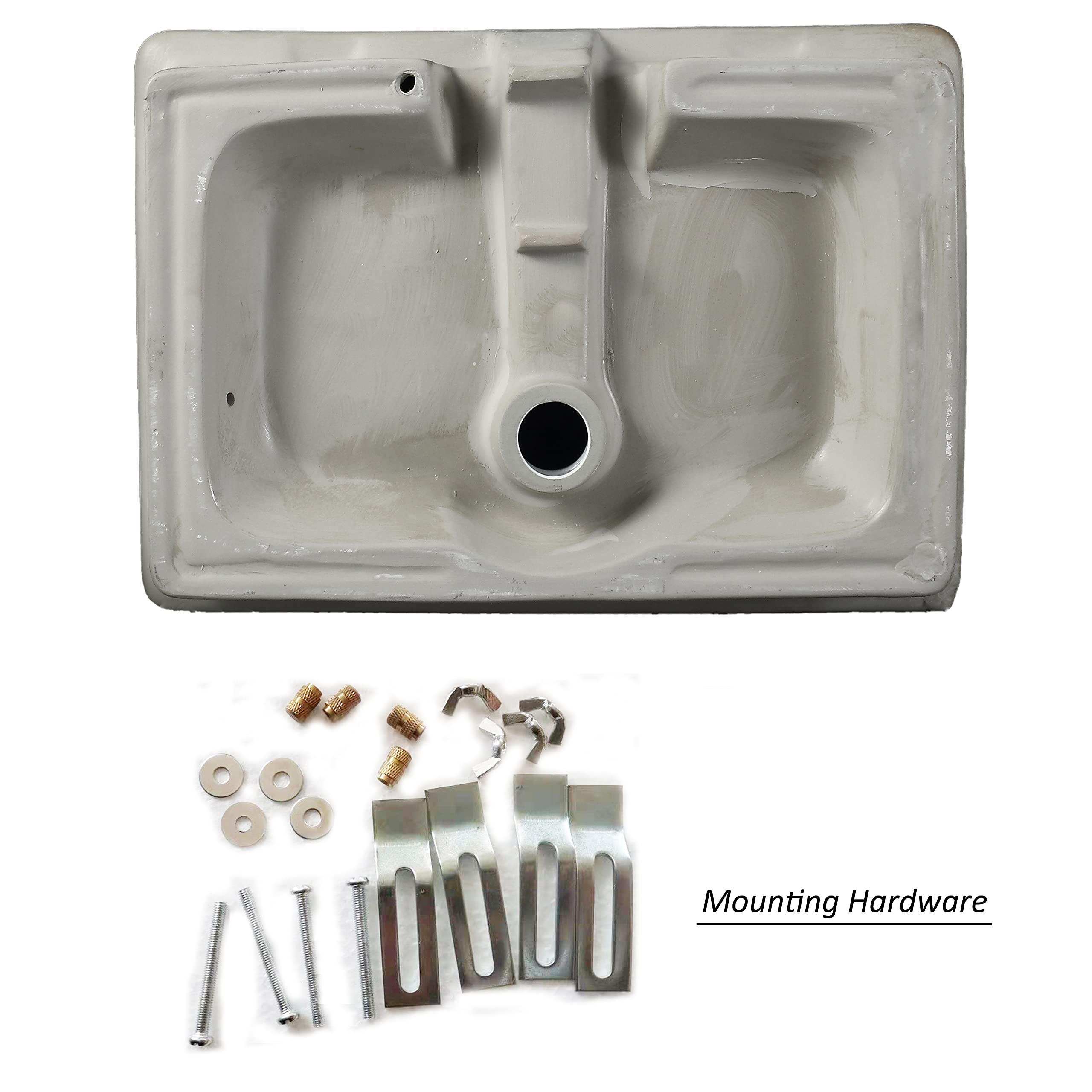 MEJE #T2014-19.5 Inch Rectangle Undermount Bathroom vessel Sink, Ceramic Lavatory Vanity Sink, White