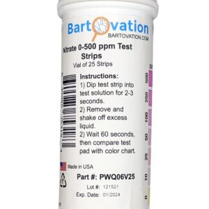 Nitrate 0-500 ppm Test Strip [Vial of 25 Strips]