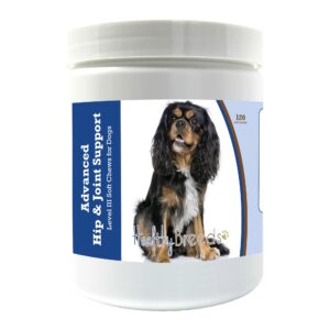 healthy breeds cavalier king charles spaniel advanced hip & joint support level iii soft chews for dogs - for an active, comfortable life with glucosamine, chondroitin & green lipped mussel- 120 ct