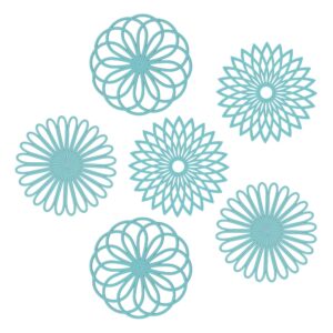 smithcraft trivets for hot dishes, silicone trivet mat hot pads for kitchen decor, round trivets hot pots and pans, heat resistant mat countertop, trivets table &quartz countertops teal mats set 6