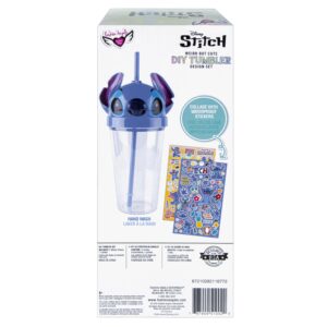 Fashion Angels Disney Stitch Tumbler Design Kit - Includes 16 oz Experiment 626 Tumbler and 100 Waterproof Lilo and Stitch Stickers - Ages 8 And Up