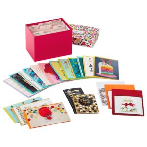 Hallmark Handmade All Occasion Boxed Greeting Card Assortment, Pink Floral (Pack of 20) & Handmade Birthday Cards Assortment, Happy Cake Day (12 Cards with Envelopes)