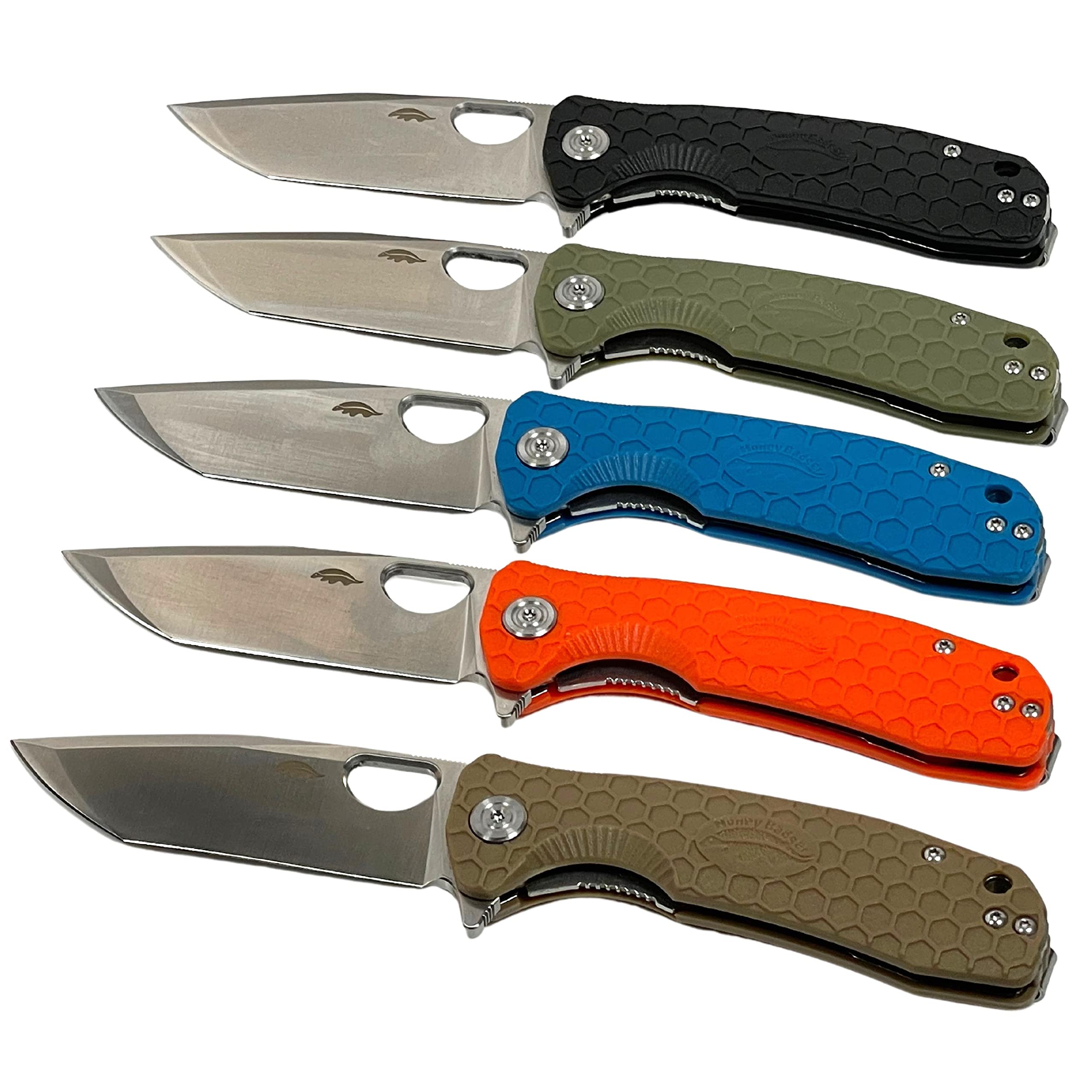 Western Active Honey Badger Tanto Pocket Knife 3.63" Steel Blade, Lightweight 3.9oz Folding Utility EDC, Deep Pocket Carry Camping, Fishing Knife with Reversible Pocket Clip - Tanto Large