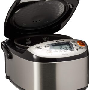 Zojirushi EP-PBC10 Gourmet d'Expert Electric Skillet & NS-LGC05XB Micom Rice Cooker & Warmer, 3-Cups (uncooked), Stainless Black