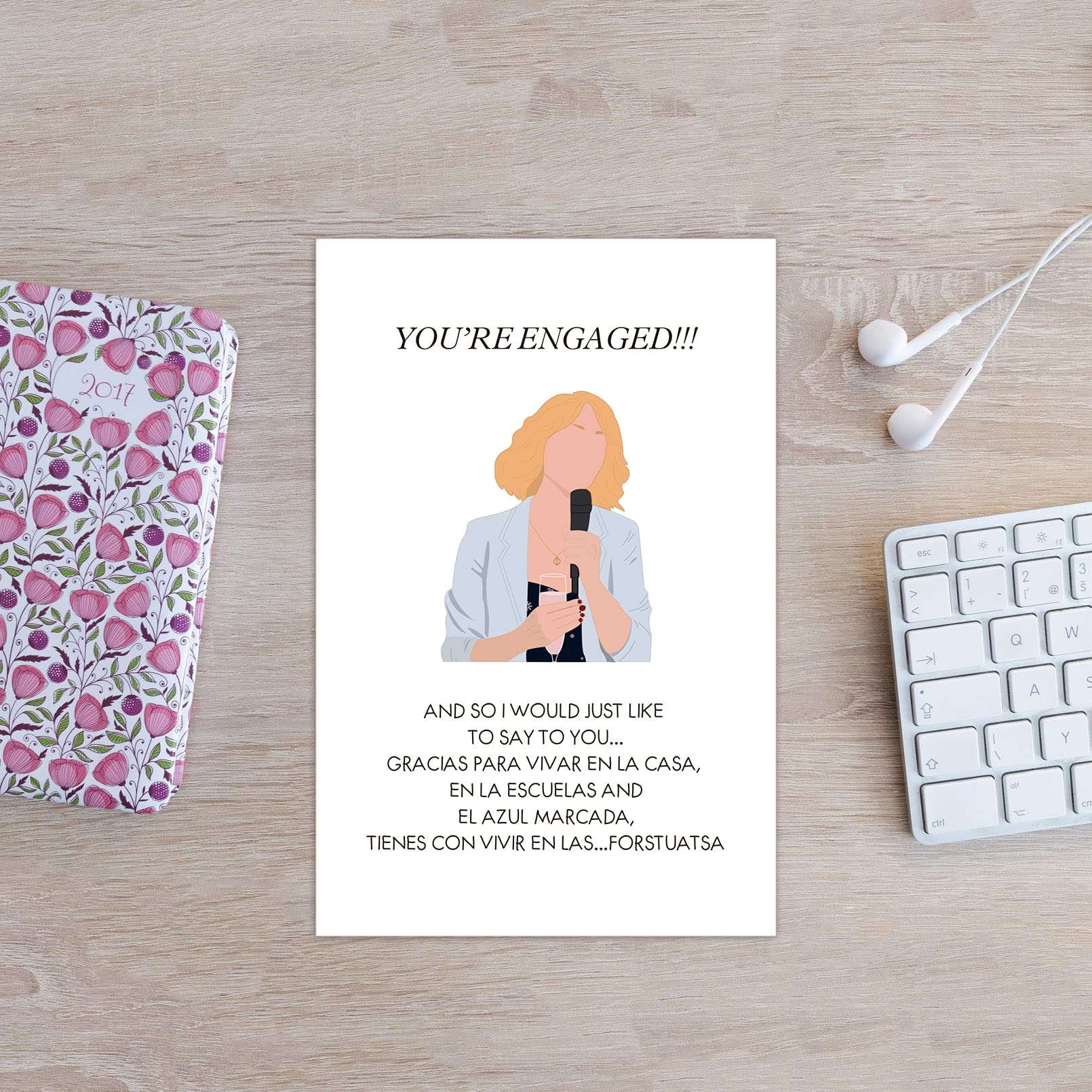 Funny Engagement Card, Hilarious Bridesmaids Movie Engagement Card, Engagement Party Card