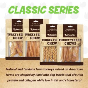 Afreschi Turkey Tendon for Dogs, Dog Treats for Classic Series, All Natural Human Grade Dog Treat, Suitable for Training chew, Ingredient Sourced from USA, Rawhide Alternative, Flake