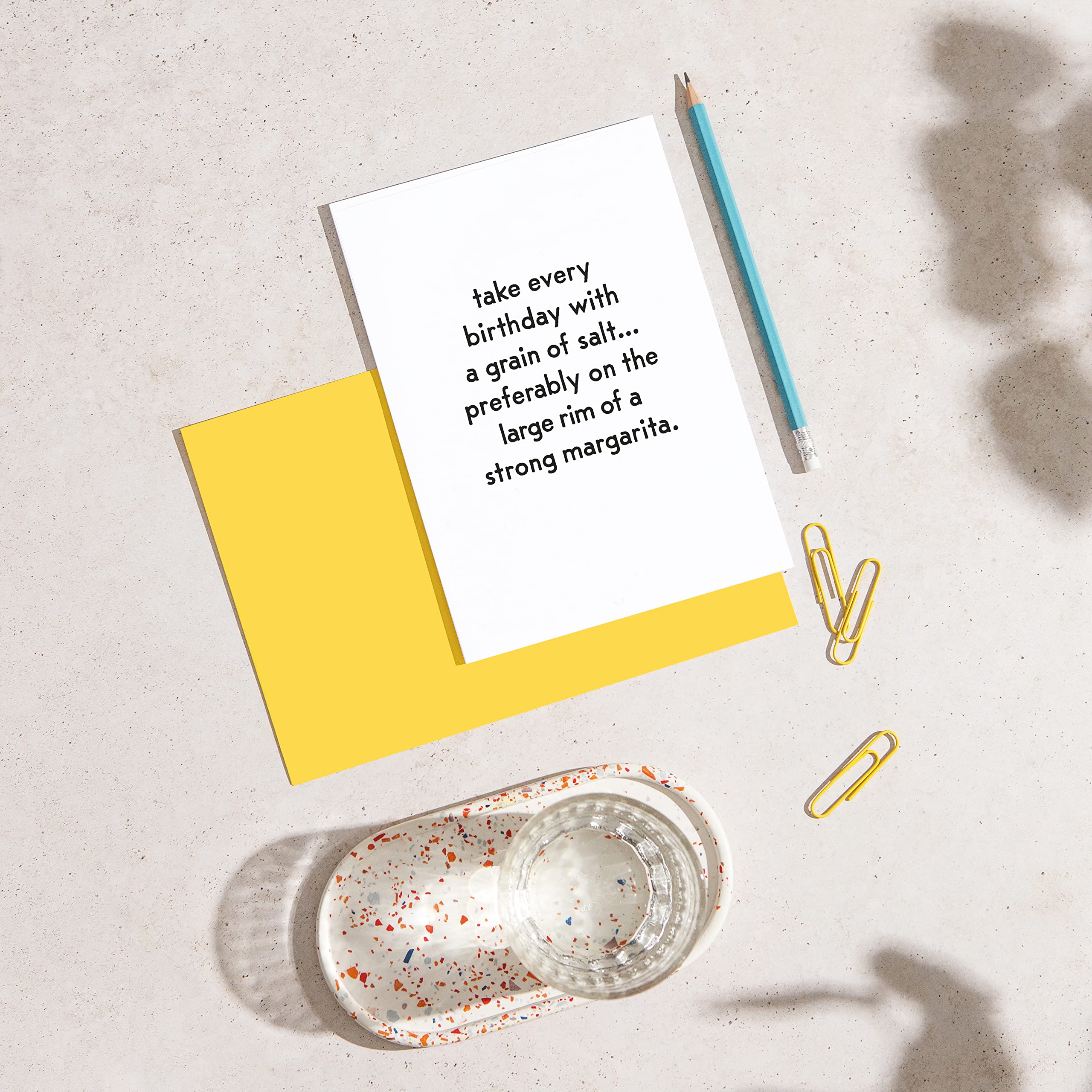 Huxters Birthday Cards – A5 Funny Birthday Card for Women – Friends for her birthfay card - Paper Birthday Gift Card – with Colourful Yellow Envelope – Ideal for Best Friend, Sister (Margarita)