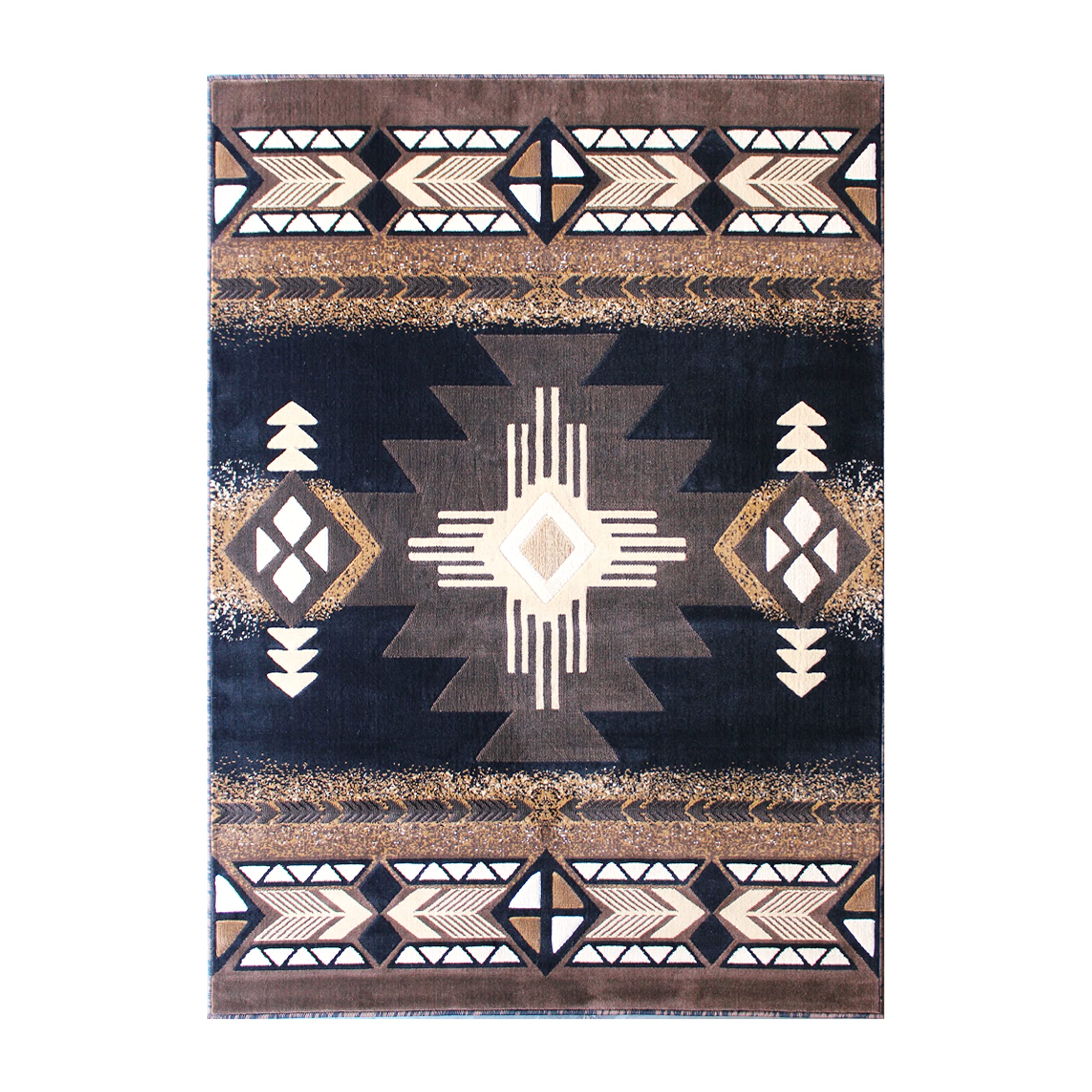 Flash Furniture Mohave Traditional Southwestern Style Area Rug - Rustic Brown Accent Rug - 8' x 10' - Olefin Fibers with Jute Backing