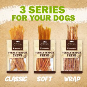 Afreschi Turkey Tendon for Dogs, Dog Treats for Classic Series, All Natural Human Grade Dog Treat, Suitable for Training chew, Ingredient Sourced from USA, Rawhide Alternative, Flake