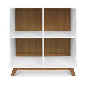 DaVinci Otto Convertible Changing Table and Cubby Bookcase in White and Walnut