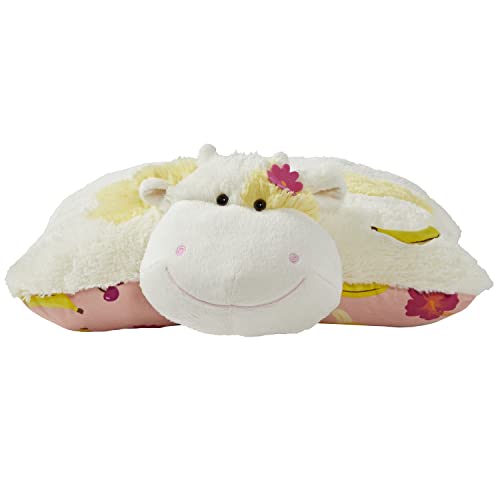 Pillow Pets Sweet Scented Banana Cow Stuffed Animal Plush Toy, White