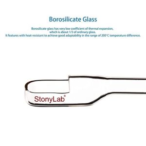 stonylab Glass Weighing Funnel, Borosilicate Glass Weighing Funnel Transfer Funnel with Pouring Neck for Sample Transfer Laboratory Research