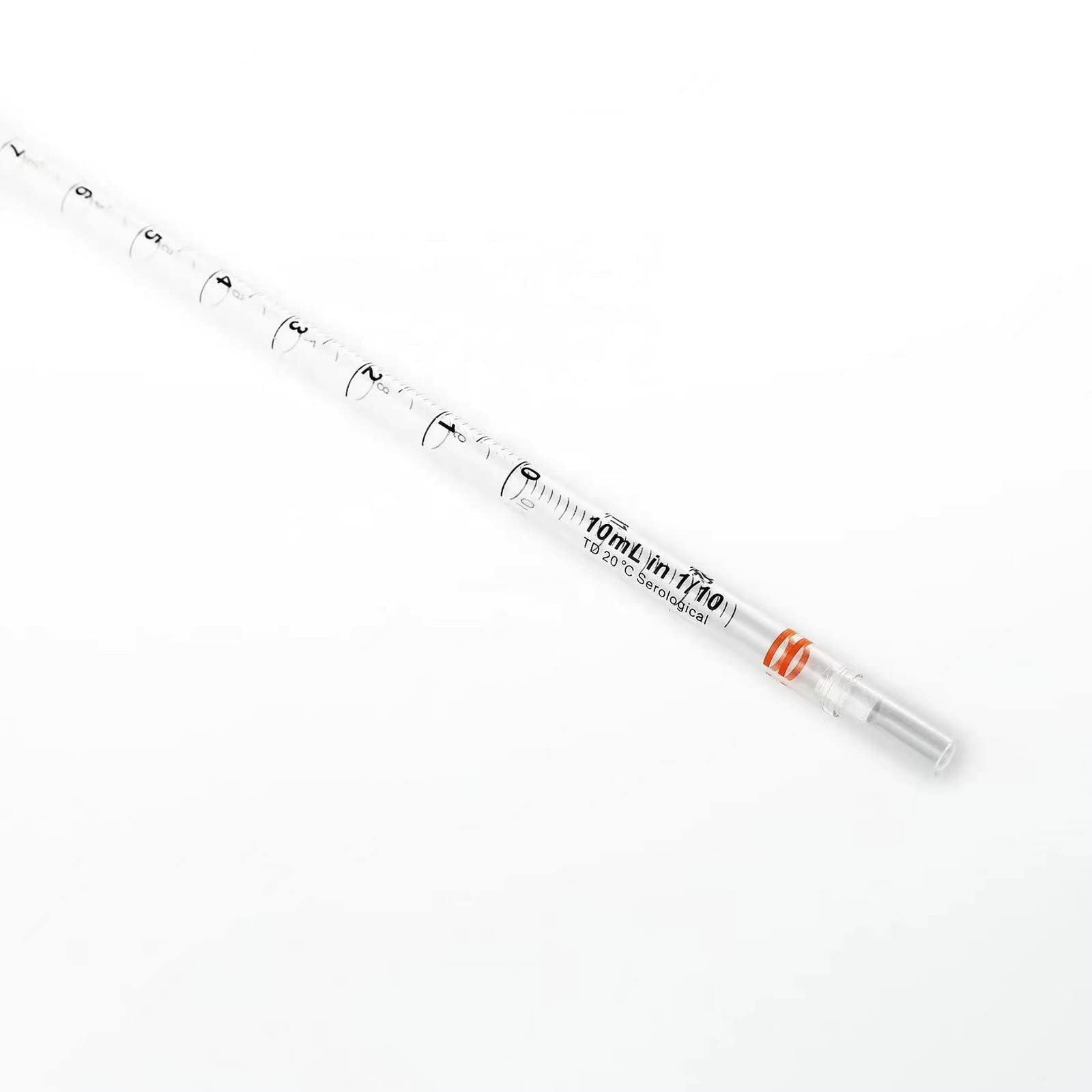 10ml Serological Pipette - Orange Striped, Individually Wrapped(Case of 50)