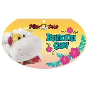 Pillow Pets Sweet Scented Banana Cow Stuffed Animal Plush Toy, White