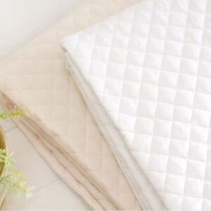 Premium Pre Quality Quilted Cotton Fabric by The Yard 44" Solid, Unbleached Cotton, Linen (Unbleached White (B219))