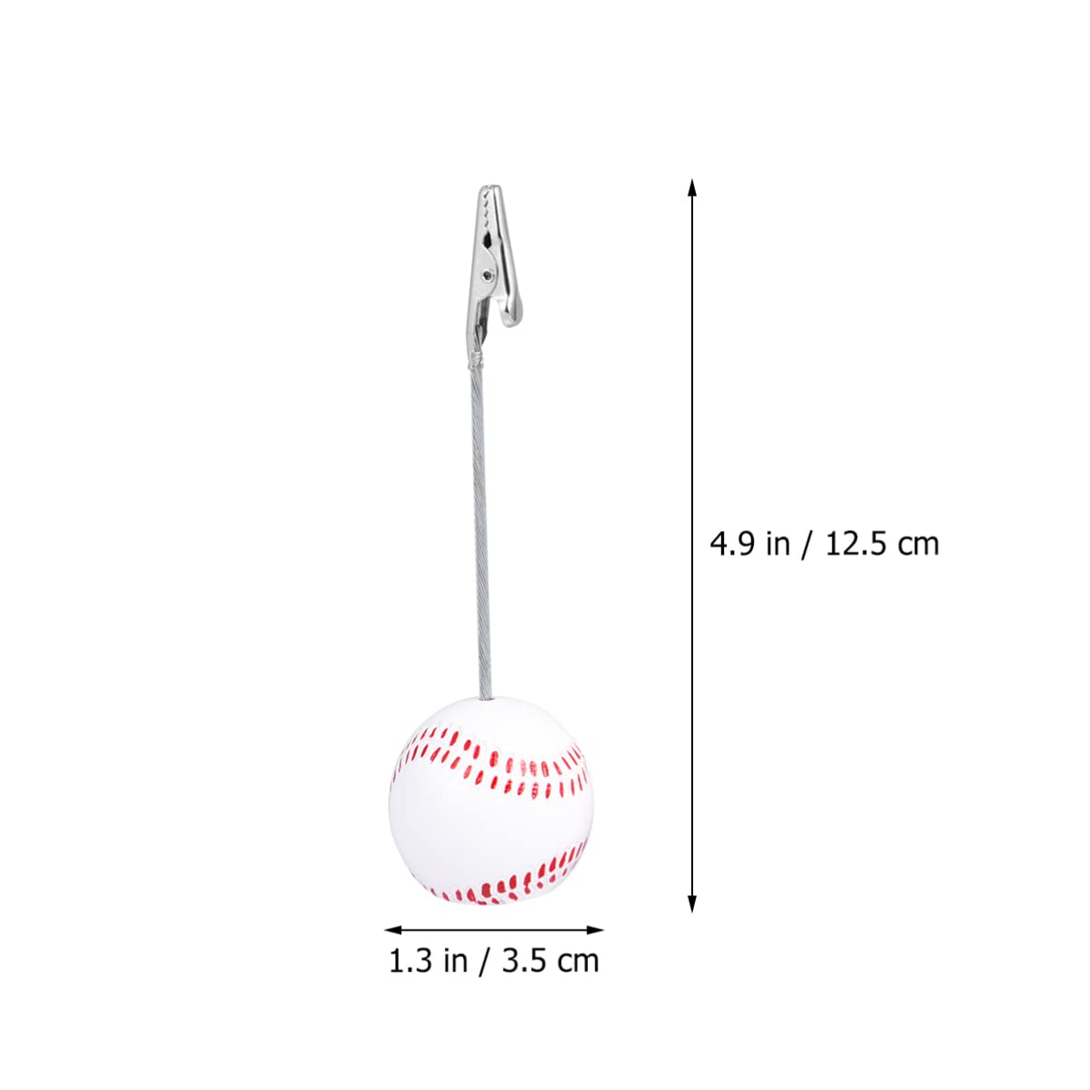 NUOBESTY Baseball Place Card Holders, Mini Baseball Base Table Number Holders Metal Note Clamps Photo Stands Message Clips for Sports Wedding Party Supplies 5pcs