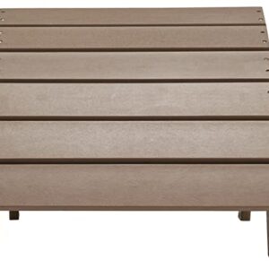 Signature Design by Ashley Outdoor Sundown Treasure Patio HDPE Ottoman, Grayish Brown