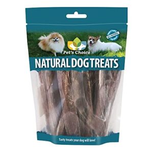 pet's choice natural dog treats, 6'' bullies, 25 count, brown (cw6-pz25)