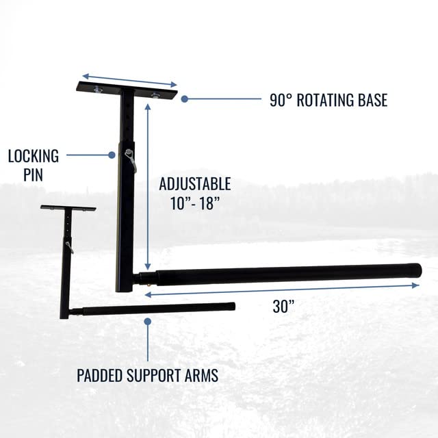 StoreYourBoard Adjustable Ladder Ceiling Rack, Garage Storage Mount, Folding Ladders, Extension Ladders, Overhead Hanger