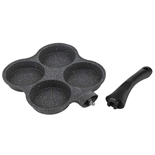 Rustless Egg Pan 4 Cup Nonstick Egg Frying Pan, Easy Egg Cooker Omelet Pan For Breakfast Swedish Pancake, Crepe Pan Gas Stove and Other Stoves Cookware