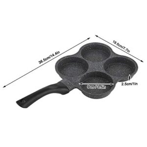 Rustless Egg Pan 4 Cup Nonstick Egg Frying Pan, Easy Egg Cooker Omelet Pan For Breakfast Swedish Pancake, Crepe Pan Gas Stove and Other Stoves Cookware