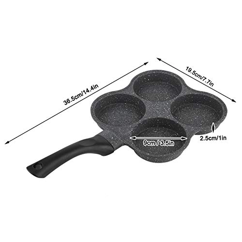 Rustless Egg Pan 4 Cup Nonstick Egg Frying Pan, Easy Egg Cooker Omelet Pan For Breakfast Swedish Pancake, Crepe Pan Gas Stove and Other Stoves Cookware