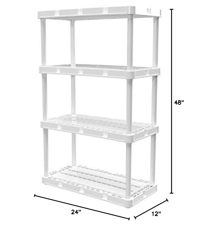 Knect-A-Shelf 48 x 24 x 12 in. Resin Shelving Unit