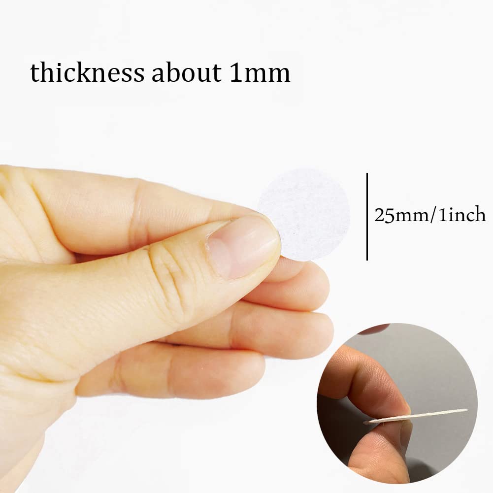 1000PCS Felt Circles 1 Inch White Round Shapes Craft Fabric Felt Pads for DIY Projects & Crafts Sewing Glue Make Hair Accessories Scentsy Wax Samples