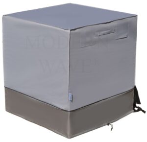 modern wave - extra thick air conditioner cover for outside units - durable winter, waterproof full ac cover (oxford, 29"x29"x36")