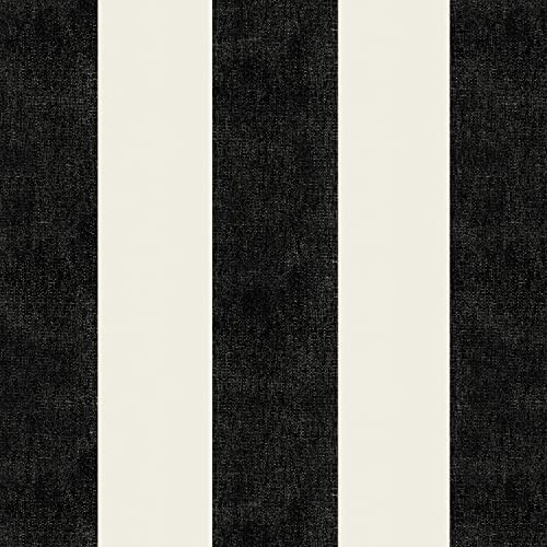 Arden Selections ProFoam Performance Outdoor Seat Cushion 19 x 20, Onyx Black Cabana Stripe