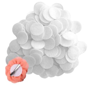 1000pcs felt circles 1 inch white round shapes craft fabric felt pads for diy projects & crafts sewing glue make hair accessories scentsy wax samples