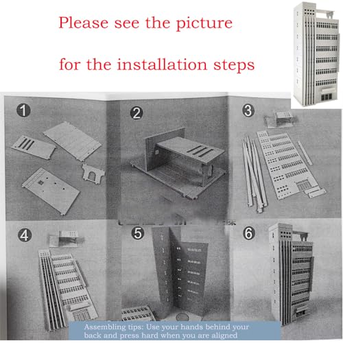 ATINGSHOKB N Scale Building 1:150 Vertical Bar Modern House Assembled Architectural for Model Train Layout,Gray