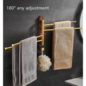 IAN LAU Swing Towel Holder Bathroom Swivel Towel Bar Wall Mounted Rotating Towel Rack Space Aluminum 2/3/4/5Bar Bathroom Shelf (Size : 2 Bars)