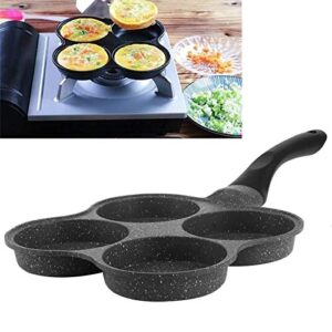 Rustless Egg Pan 4 Cup Nonstick Egg Frying Pan, Easy Egg Cooker Omelet Pan For Breakfast Swedish Pancake, Crepe Pan Gas Stove and Other Stoves Cookware