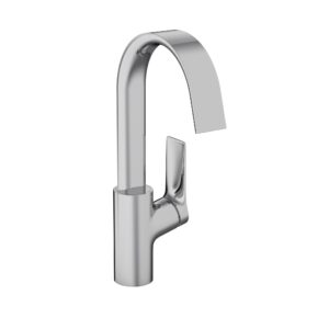 hansgrohe vivenis modern 1-handle 1-hole 12-inch tall bathroom sink faucet in chrome, 75030001