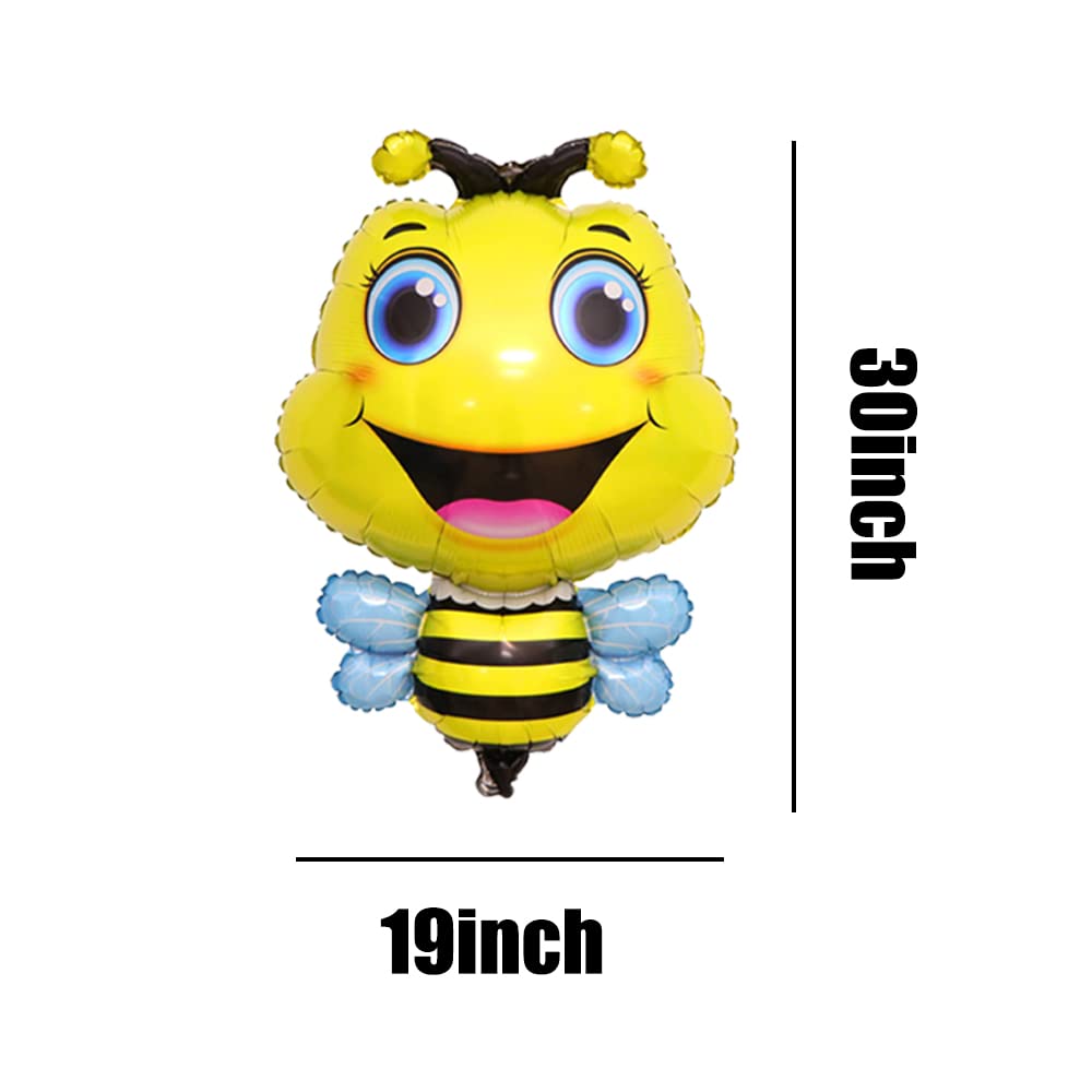 HORUIUS Insect Animal Balloons Bee Gecko Ant Mantis Foil Mylar Balloon for Baby Shower Kids' Boys Garden Insect Animals Theme Birthday Party Supplies Decorations 4PCS