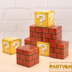 PARTVON Video Game Treat Box 24 PCS Party Favor Boxes Party Supplies for Video Game Theme Party Decorations