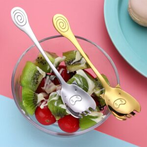 Cabilock 7pcs 304 Child Spoon Fork Fruit