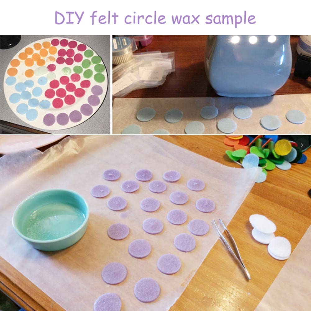 1000PCS Felt Circles 1 Inch White Round Shapes Craft Fabric Felt Pads for DIY Projects & Crafts Sewing Glue Make Hair Accessories Scentsy Wax Samples